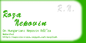 roza nepovin business card